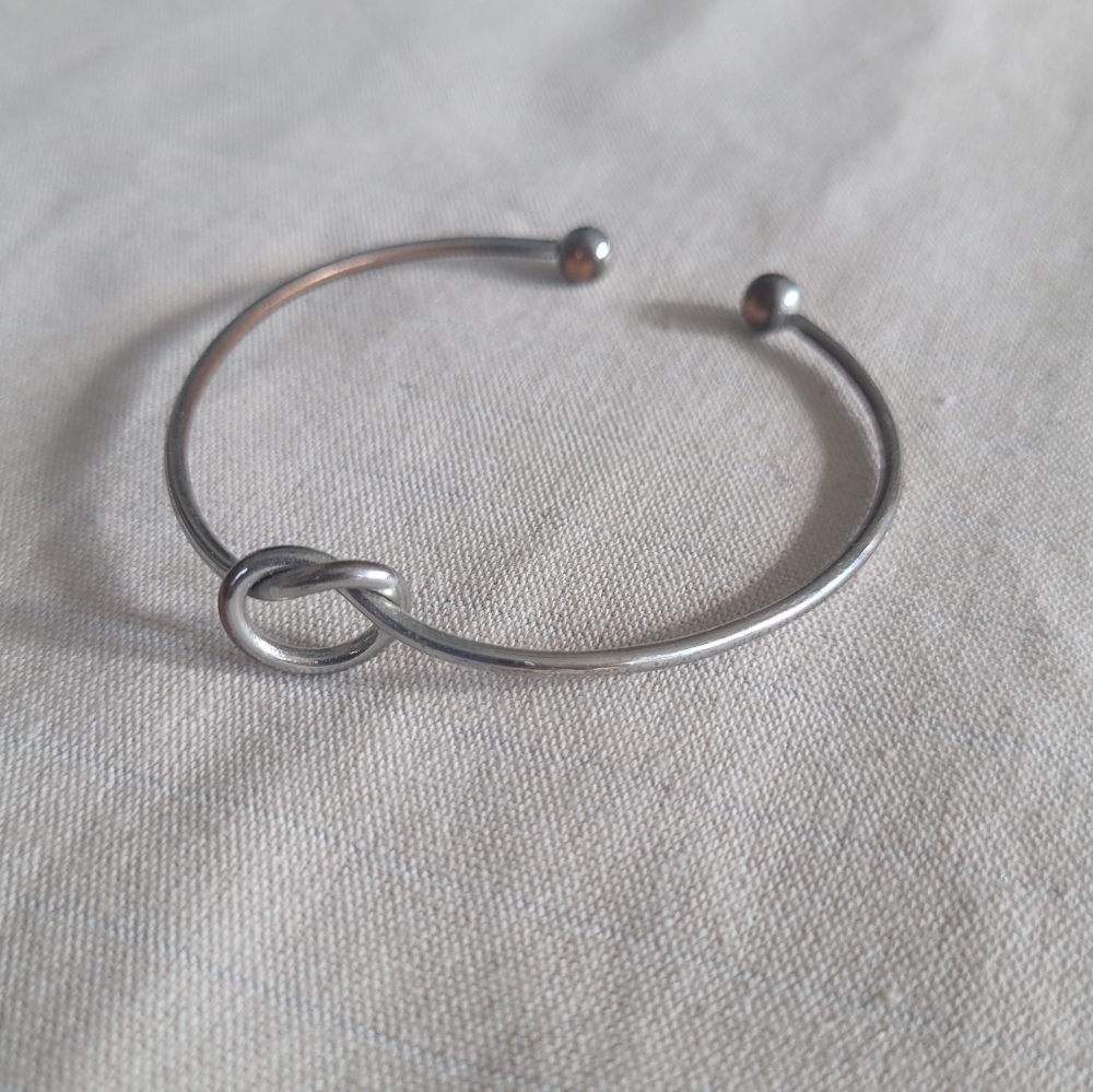 Adjustable Silver Knot Bracelet